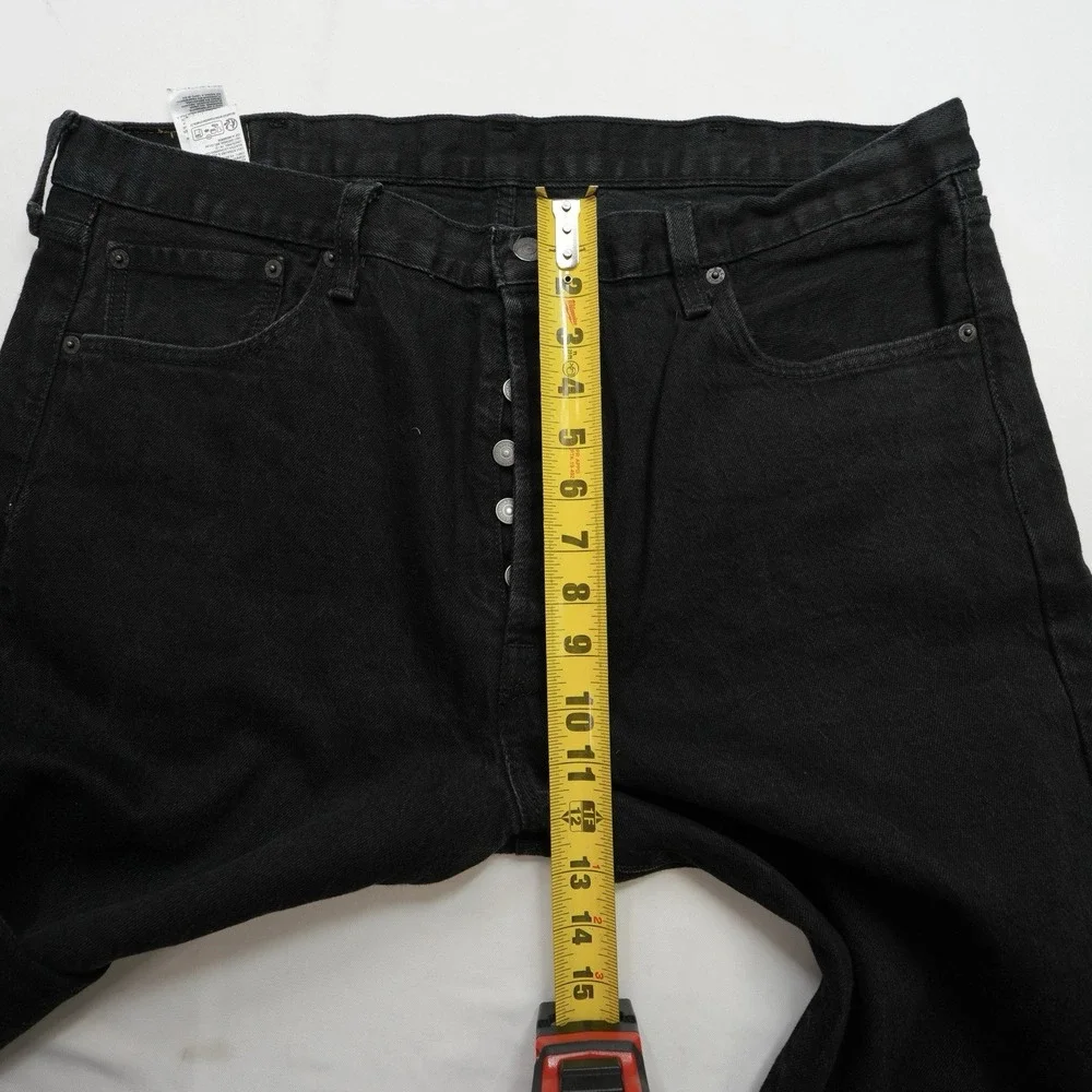 Levi's 501 Jeans Men's 40x31 Black Denim Straight Leg‎ Button-Fly Red Tab Modern
